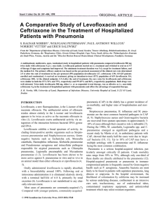 A Comparative Study of Levofloxacin and Ceftriaxone in the