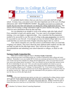 Junior Updates - Fort Hayes Metropolitan Education Center