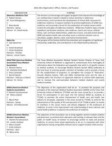Organization Contact List - Texas Tech University Health Sciences