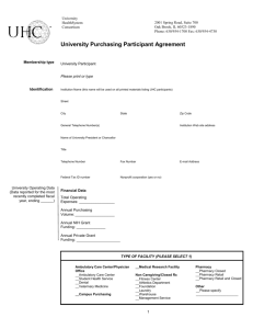 University Purchasing Participant Agreement