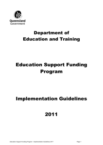 Education Support Funding Program (ESFP)