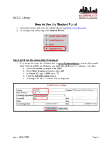 How to Use the Student Portal
