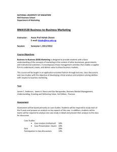 Business-to-Business Marketing - NUS Business School