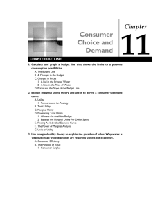 Consumer Choice and Demand