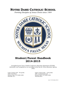 accreditation - Notre Dame Catholic School