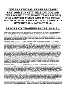 20th & 21st Training Races