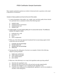 These sample examination questions are similar in format and style
