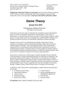 Game Theory - Portland State University