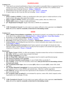Contracts Bartlett Fall 2005 Rules Outline