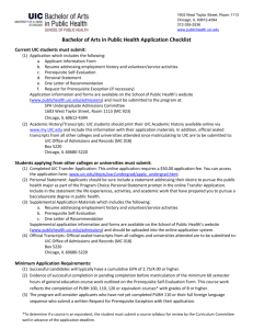 Supplemental Application Packet - University of Illinois at Chicago