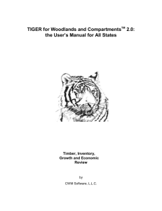 TIGER for Woodlands and CompartmentsTM 2.0