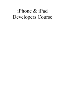 iPhone & iPad Developers Course Course Details: 12 lessons, 5