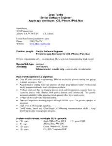 Word () Apple software developer CV