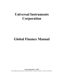 Purpose - Universal Instruments Corporation