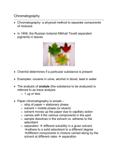 Chromatography Paper Lab