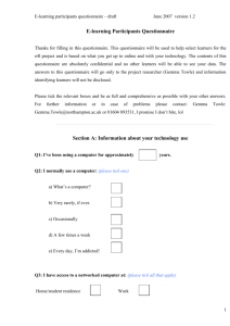 E-learning Participants Questionnaire