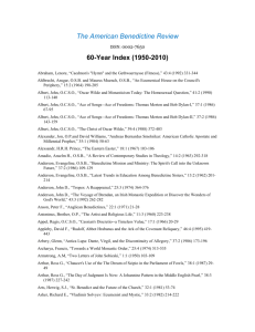 60-Year Index of The American Benedictine Review