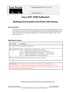 Site Survey `Template'