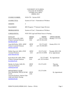 Syllabus - College of Nursing