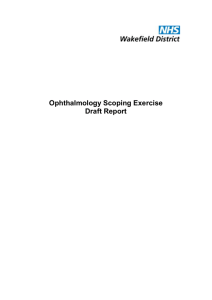 Ophthalmology Scoping Exercise Report