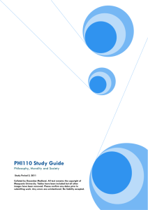 PHI110 Study Guide - December @ University