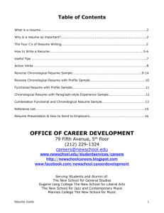 what is a resume - Student Central