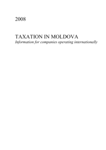 TAXATION IN MOLDOVA 2008