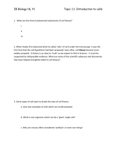 Cell theory overview worksheet