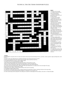Tech Theatre Crossword Puzzle