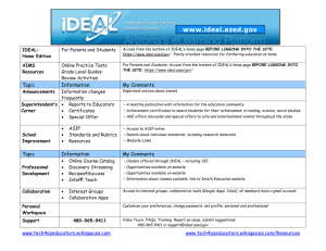 IDEAL overview handout - AZ Education Technology Resource