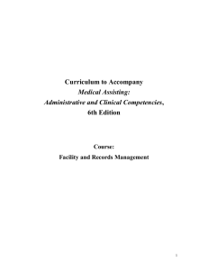 Chapter 7 Facility and Records Management