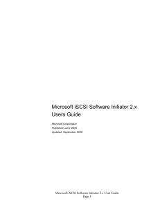 Microsoft iSCSI Initiator Service