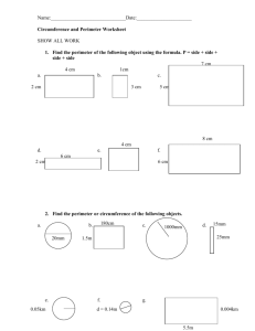 Circumference and Perimeter Worksheet #1