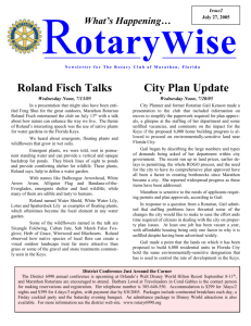 Newsletter for The Rotary Club of Marathon, Florida