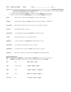 VL06– Vocabulary Worksheet