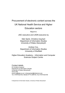 Procurement of e-content across the UK NHS and HE