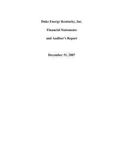 Duke Energy Kentucky Financial Statements