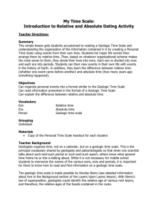 My Time Scale: Introduction to Relative and Absolute Dating Activity