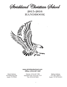 Strickland Handbook 2015-2016