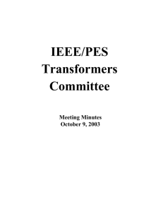Attachment 1 – Status Report of IEEE/PES Transformers Committee