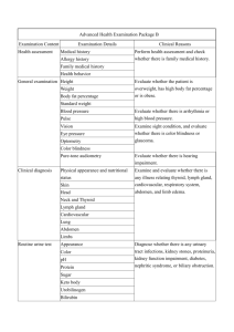 Advanced Health Examination Package B Examination Content