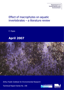 Effects of macrophytes on aquatic invertebrates