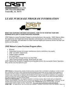 CRST Malone Lease Purchas Program
