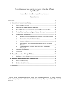 Wuerth/Federal Common Law and the Immunity of Foreign Officials