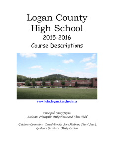 Logan County High School 2015-2016 Course Descriptions www