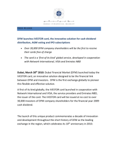 Press Release - Dubai Financial Market, PJSC