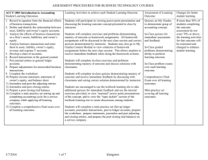 assessment procedures for business technology courses