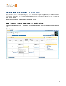 What's New in Mastering Summer 2012