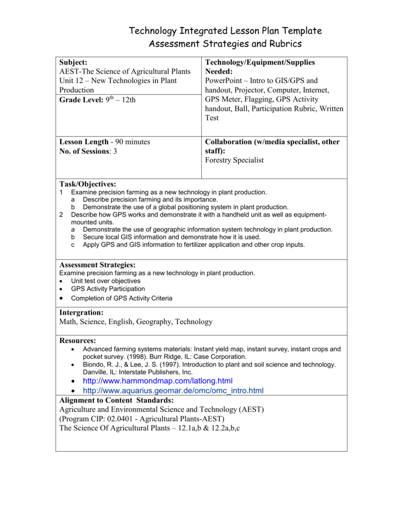 Secondary Lesson Plan Example 5