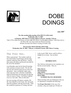 DOBE DOINGS July 2007 The July membership meeting of the